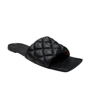 Bottega Veneta Black Quilted Sandals